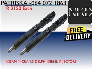 NISSAN MICRA 1,5 DELPHI DIESEL INJECTORS FOR SALE