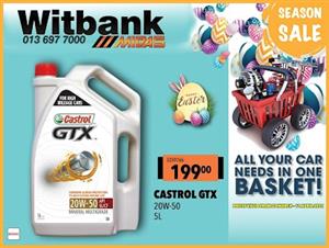 Castrol GTX ONLY  at Midas Witbank!