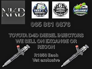 TOYOTA D4D DIESEL INJECTORS FOR SALE - RECONDITIONED AND NEW AMANZIMTOTI