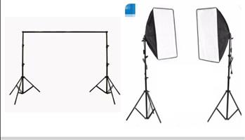 Photography 3x3m backdrop and soft box lights 