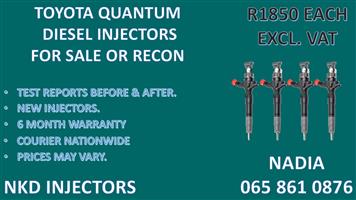 DIESEL INJECTORS FOR SALE FOR TOYOTA QUANTUM 
