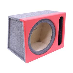 12″ Single Subwoofer Enclosure with Vinyl Trim & Slotted Port (Red)