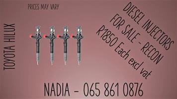 TOYOTA HILUX BEST QUALITY RECONDITIONED DIESEL INJECTORS FOR SALE MAGALIESBURG