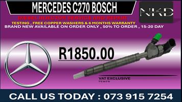 Mercedes C270 Bosch Diesel Fuel Injectors 