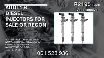 AUDI 1.6 DIESEL INJECTORS FOR SALE WITH TEST REPORTS 