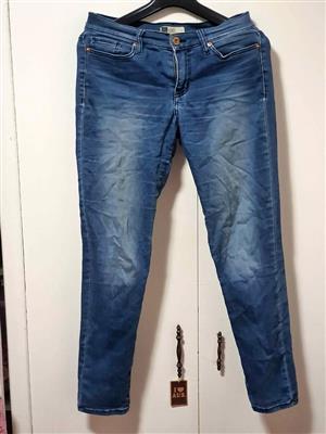 Denim blue super skinny jeans