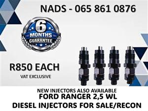 FORD RANGER 2.5 WL DIESEL INJECTORS FOR SALE / RECON WITH WARRANTY THOHOYANDOU