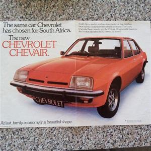 Chevair original showroom brosjure