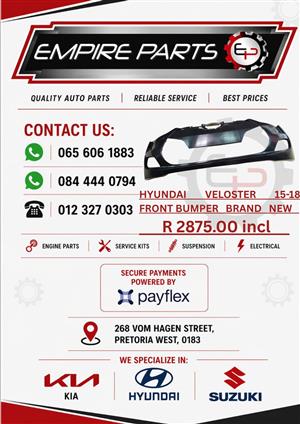 HYUDAI VELOSTER 15 -18 - FRONT BUMPER - 