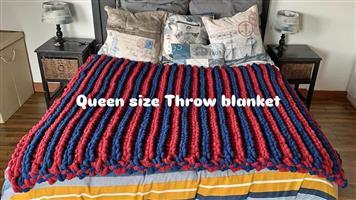 Handmade Crochet bulky Queen size blanket