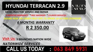 HYUNDAI TERRACAN 2.9 DIESEL INJECTORS AMANZIMTOTI KWAZULU NATAL 