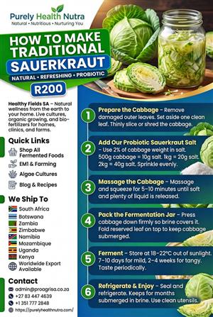  Premium Probiotic Sauerkraut Salt – Easy Homemade Fermentation