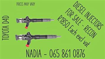 TOYOTA D2D 2KD DIESEL INJECTORS FOR SALE WE SELL ON EXCHANGE OR RECON