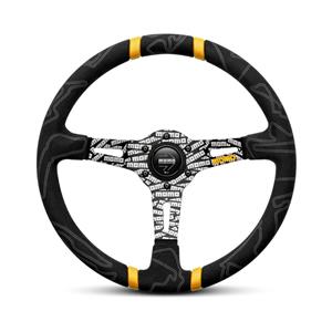 Momo Steering Wheel Ultra 350 Black with Yellow Trim