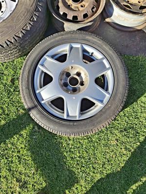 2 X 16 inch original VW mag rims with tyres