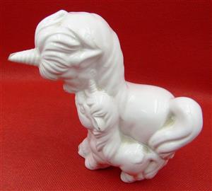 Vintage Unicorns Lusterware Ceramic Figurine