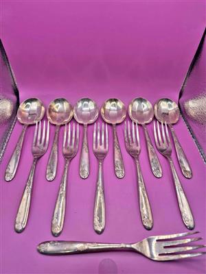 26pc vintage flatware set,  1950's
