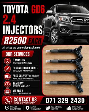 TOYOTA HILUX 2.4 INJECTORS FOR SALE WITH WARRANTY 