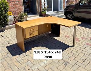 OFFICE LSHAPE DESK WITH DRAWERS