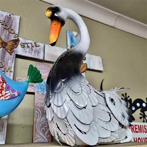 Large Metal Swan ornaments