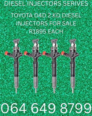 TOYOTA D4D 2KD DIESEL INJECTORS FOR SALE ON EXCHANGE OR RECON YOUR OWN WARRANTY INCLUDED