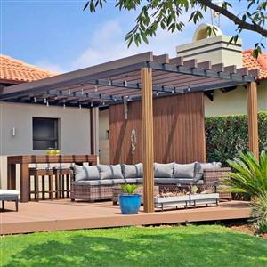 Composite wood pergola