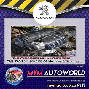 PEUGEOT 206/PARTNER 1.6L 16V 10FX/NFU ENGINE