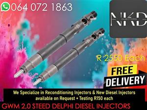 GWM 2.0 STEED DIESEL INJECTORS FOR SALE