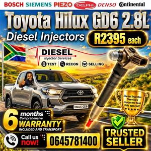 Toyota Hilux GD6 2.8L diesel injectors for sale