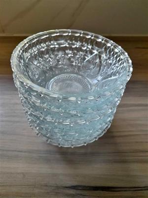 Glass dessert bowls set of 6