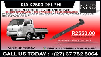Kia K2500 Delphi Diesel Injectors on recondition