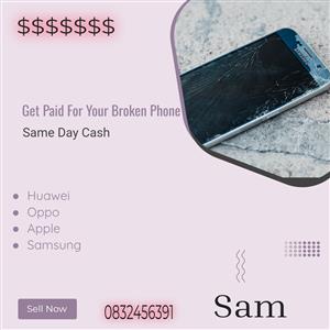 We buy broken and unwanted phones 