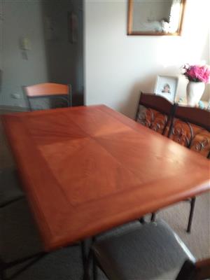 6 seater dining room table with chairs for sale