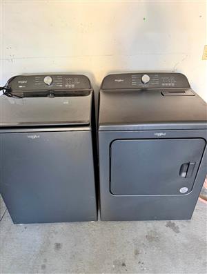Whirlpool Top Loading Washer + Electric Dryer