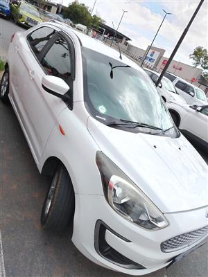 White sedan Ford Figo 1.5 2019