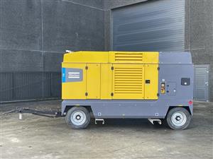 Heavy-duty 1600 CFM portable air compressor available and ready for work