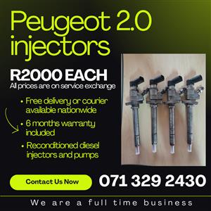 PEUGEOT 2.0 INJECTORS FOR SALE WITH WARRANTY INCLUDED 