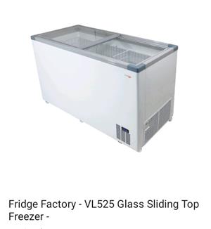 VL525 glass sliding top freezer