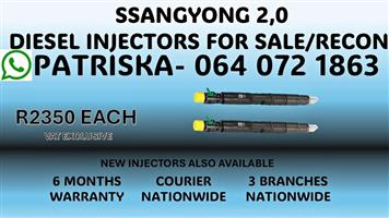 SSANGYONG 2.0 DIESEL INJECTORS FOR SALE - OR TO RECON