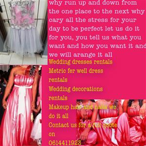 Wedding dress rental and wedding planning 