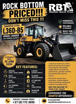 New Shantui L36D - B 5 Wheel Loader.