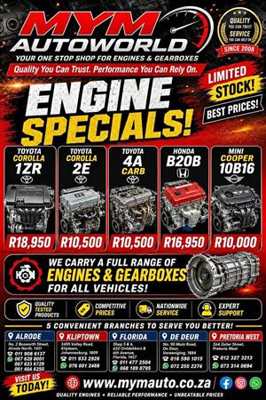 Engines on special