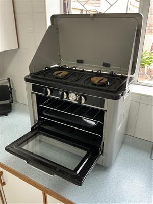 Gas oven and hob.