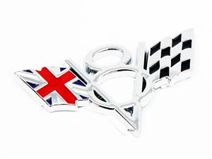 V8 & UK Flag Design Sticker Badge
