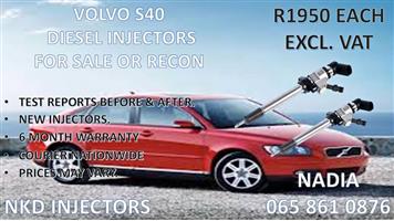 VOLVO S40 DIESEL INJECTORS FOR SALE OR RECON