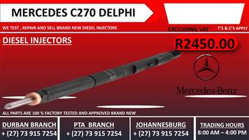 Mercedes C270 Delphi Diesel Injectors 