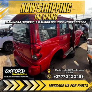 Mahindra Scorpio 2.6 Turbo DSL Stripping for spares used parts
