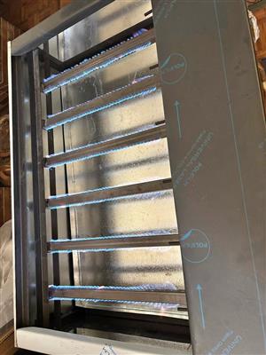 Gas pizza oven, Griller, stainless table, flat top griller, gas deep fryer.