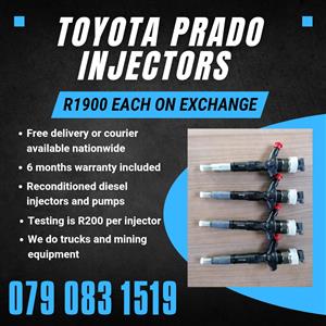 TOYOTA PRADO INJECTORS FOR SALE WITH WARRANTY 