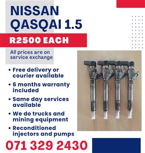 NISSAN QASQAI 1.5 INJECTORS FOR SALE WITH WARRANTY 